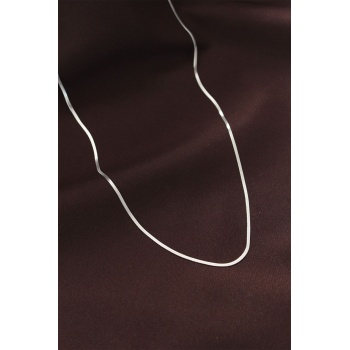 Çelik Gümüş Renk 60 cm İnce İtalyan Zincir Kolye