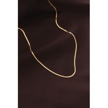 Çelik Gold Renk 60 cm İnce İtalyan Zincir Kolye