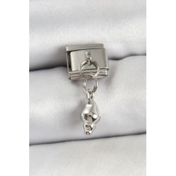 316L Çelik Sallantılı Deniz Kabuğu Model Gümüş Renk Nomination Charm