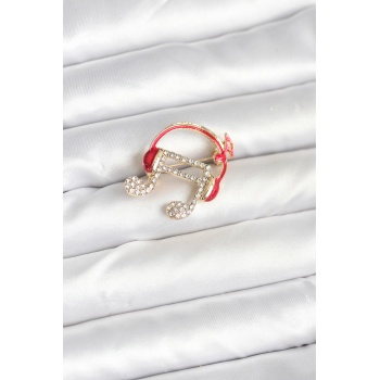 Kulaklıklı Nota Model Broş