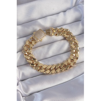 Vip Seri Gurmet Zirkon Taşlı Gold Renk Bileklik