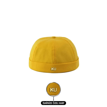 İsme Özel Docker Şapka - AB01008 - Sarı