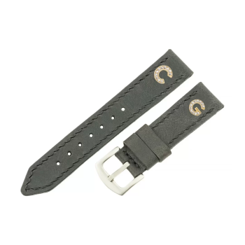 İsme Özel El Dikişli Saat Kordonu - %100 Çift Kat Deri - AG03003 - Antrasit