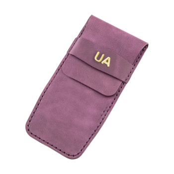 İsme Özel Çok Amaçlı Aksesuar Kılıfı - %100 Rainbow Deri - AK01002 - Mor