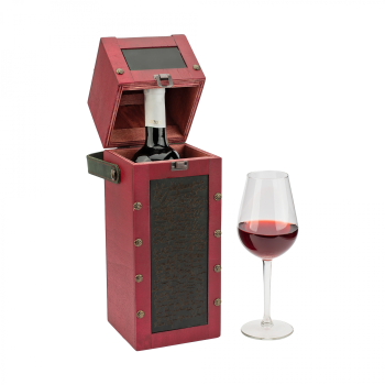 Kare Kapaklı Tekli Şaraplık - HH06001 - Bordo