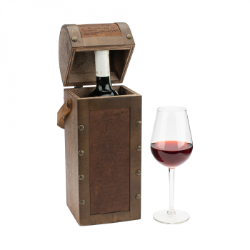 Oval Kapaklı Tekli Şaraplık - HH06004 - Kahverengi