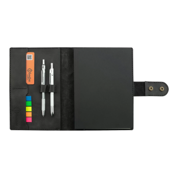 A5 Defter ve Ajanda Kılıfı - %100 Rainbow Deri - KO10001 - Antrasit