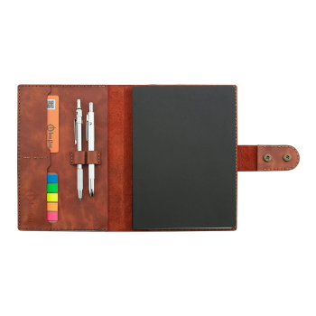 A5 Defter ve Ajanda Kılıfı - %100 Rainbow Deri - KO10001 - Tobacco
