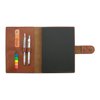 A5 Defter ve Ajanda Kılıfı - %100 Tiesto Deri - KO10002 - Tobacco