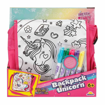 Boyanabilir Desenli Unicorn Sırt Çantası
