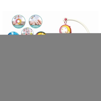 BIB648A54 -Vardem Işıklı Müzikli Kumandalı Kırmızı Bebek Dönencesi