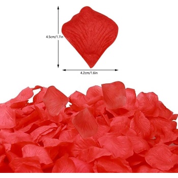 Kırmızı Renk Gül Yaprağı Şekilli Konfeti – 1 Paket 100 Adet
