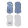 2Li Babet Cute Face Penye Çorap 30103 Mavi-Beyaz