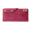 İsme Özel Dikey Çıtçıtlı Uzun Cüzdan - %100 Rainbow Deri - A010006 - Fuşya