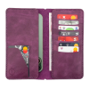 İsme Özel Dikey Uzun Cüzdan - %100 Rainbow Deri - A010007 - Mor