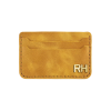 İsme Özel Yatay Kartlık - %100 Rainbow Deri - A011001 - Hardal Sarısı