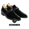 İsme Özel Smokin Salon Erkek Ayakkabısı - %100 Hakiki Deri - Gümüş Konseptli - AA01016 - Siyah