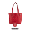 İsme Özel Tote Bag El Omuz Çantası - %100 Rainbow Deri - AC03003 - Kırmızı