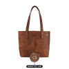 İsme Özel Tote Bag El Omuz Çantası - %100 Rainbow Deri - AC03003 - Kahverengi