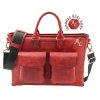 İsme Özel Askılı Cepli Evrak - Laptop Çantası - %100 Rainbow Deri - AC09002 - Kırmızı