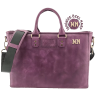 İsme Özel Günlük Kullanım El Omuz Evrak Laptop Çantası - %100 Deri - AC09004 - Mor