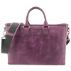 İsme Özel Günlük Kullanım El Omuz Evrak Laptop Çantası - %100 Deri - AC09004 - Mor