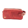 İsme Özel Dopp Kit Kişisel Bakım ve Seyahat Çantası - %100 Rainbow Deri - AC14004 - Kırmızı