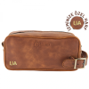 İsme Özel Dopp Kit Kişisel Bakım ve Seyahat Çantası - %100 Rainbow Deri - AC14004 - Kahverengi
