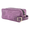 İsme Özel Dopp Kit Kişisel Bakım ve Seyahat Çantası - %100 Rainbow Deri - AC14004 - Mor