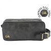 İsme Özel Dopp Kit Kişisel Bakım ve Seyahat Çantası - %100 Rainbow Deri - AC14004 - Antrasit
