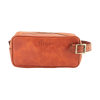 İsme Özel Dopp Kit Kişisel Bakım ve Seyahat Çantası - %100 Rainbow Deri - AC14004 - Tobacco