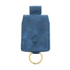 İsme Özel Çıtçıtlı Anahtarlık - % 100 Rainbow Deri - AG01001 - Saks Mavisi