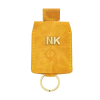 İsme Özel Çıtçıtlı Anahtarlık - % 100 Rainbow Deri - AG01001 - Hardal Sarısı