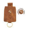 İsme Özel Çıtçıtlı Anahtarlık - % 100 Rainbow Deri - AG01001 - Camel