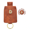 İsme Özel Çıtçıtlı Anahtarlık - % 100 Rainbow Deri - AG01001 - Tobacco