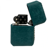 Handmade El Yapımı Hakiki Deri Zippo Modeli Çakmak - AG02001 - Petrol Yeşili