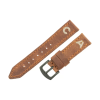 İsme Özel El Dikişli Saat Kordonu - %100 Çift Kat Deri - AG03003 - Kahverengi