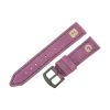 İsme Özel El Dikişli Saat Kordonu - %100 Çift Kat Deri - AG03003 - Mor