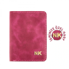 İsme Özel Pasaport Kılıfı - %100 Rainbow Deri - AK02003 - Fuşya