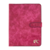 İsme Özel Çıtçıtlı Fonksiyonlu iPad Organizer - %100 Rainbow Deri - ET01002 - Fuşya