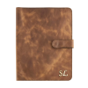 İsme Özel Çıtçıtlı Fonksiyonlu Macbook Organizer - %100 Rainbow Deri - ET02001 - Kahverengi