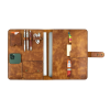 İsme Özel Çıtçıtlı Fonksiyonlu Macbook Organizer - %100 Rainbow Deri - ET02001 - Camel