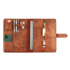 İsme Özel Çıtçıtlı Fonksiyonlu Macbook Organizer - %100 Rainbow Deri - ET02001 - Tobacco