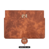 İsme Özel Macbook Kılıfı - %100 Rainbow Deri - ET02002 - Tobacco