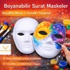 Boyanabilir Surat Model Maske – Lastikli | Kendin Tasarla