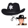 Kovboy Şerif Şapkası Siyah 12 Adet - Kostüm, Parti ve Gösteri Şapkası