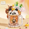 LZ-4206 NessiWorld PANDA AYI DONDURMA KUPASI 297 PARÇA BLOCK OYUNCAK