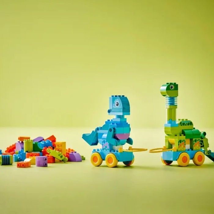 10451 Duplo 3ü1 Arada Tekerlekli Dinozorlar 103 parça +3 yaş