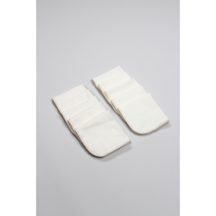 Organik 28x28 10Lu Penye Mendil 90101 Ekru