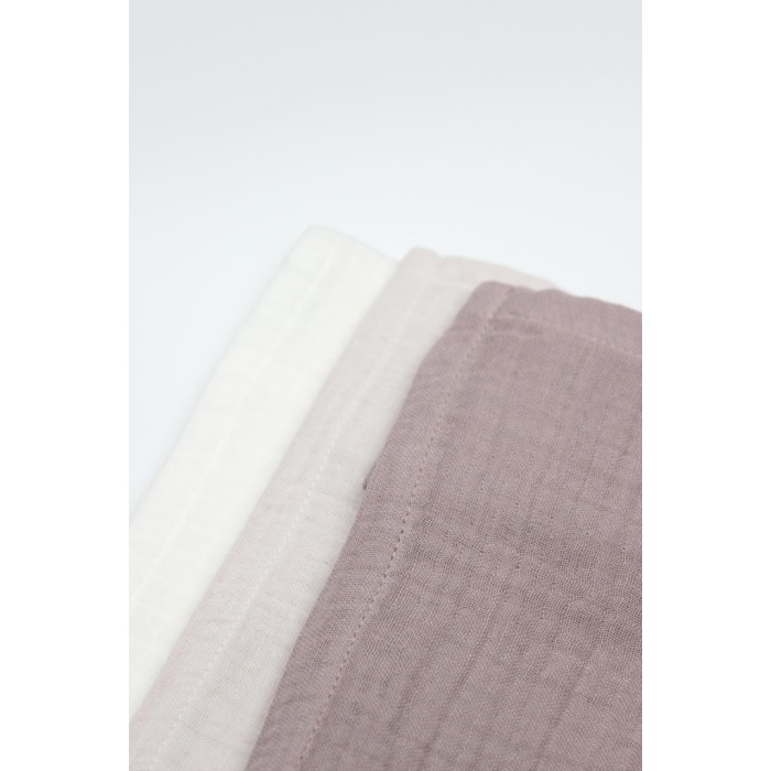 6lı Müslin Mendil 20x20 cm 90106 Taş Ekru Antrasit